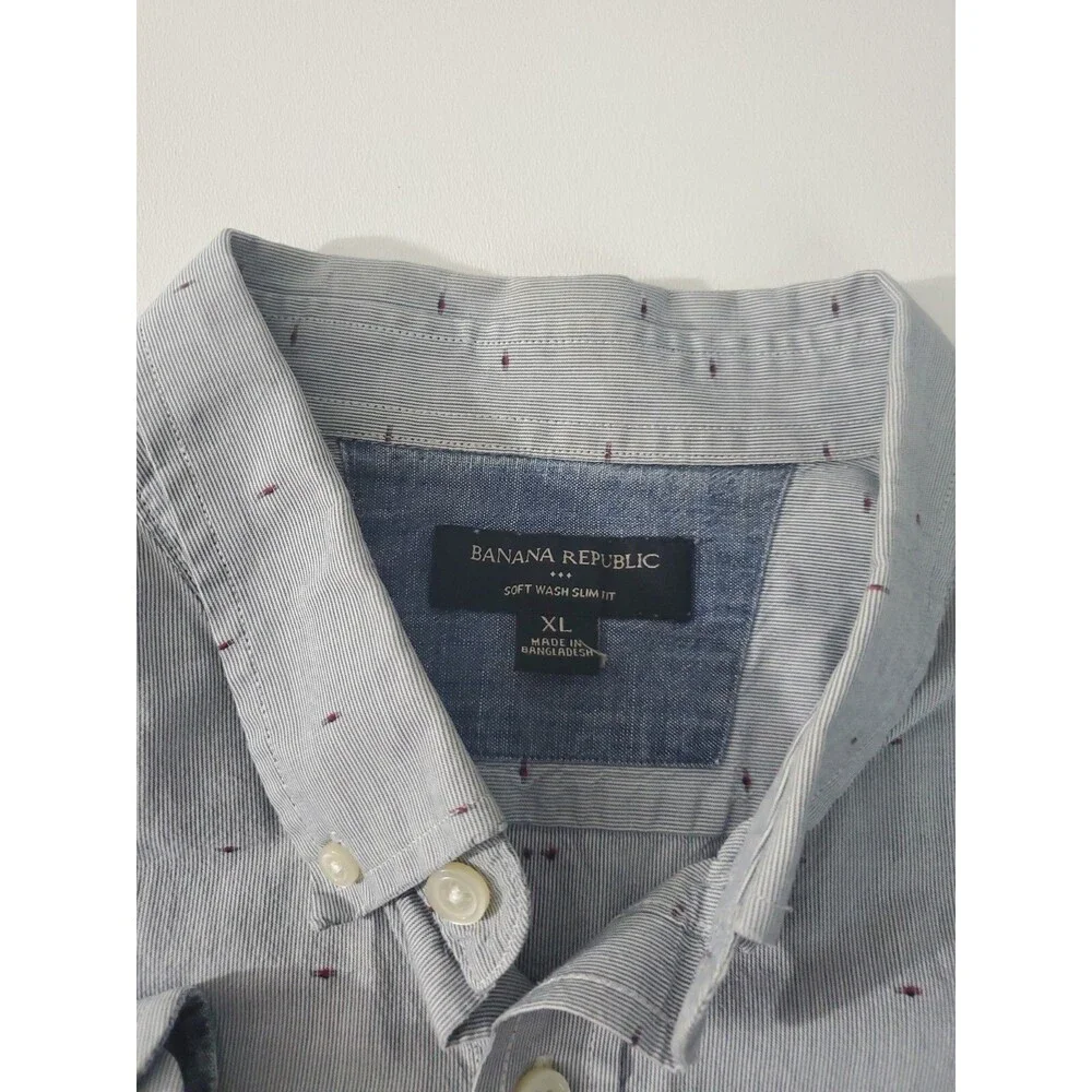 Banana Republic Men's Long Sleeve Button Up‎ Dress Shirt, XL